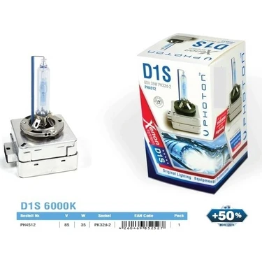 Photon D1S 6000K Xenon Ampül %50 Fazla Işık