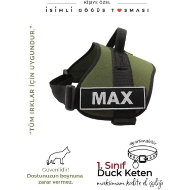MgTasma Kişiye Özel, Isimli K9 Köpek Tasması, Göğüs Tasması