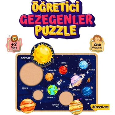 212 Toyzz 212TOYZZ Solar Sistem Gezegenler Eğitici Bultak Yapboz