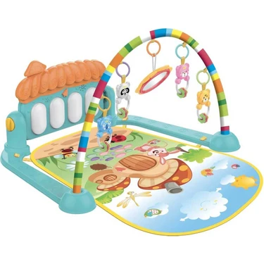 Babycim Piyanolu Mantar Desenli Bebek Oyun Halısı – Hayvan
