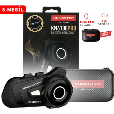 Knmaster KN6100 PRO Motosiklet Kask İnterkom Bluetooth Intercom Kulaklık Seti