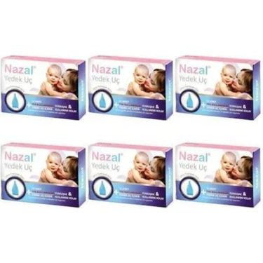 Nazal Burun Aspiratör 12'li Yedek Uç 12 Adetlik 6 Paket Yedek Uç (Otribebeuyumlu) 6 Paket Nazal