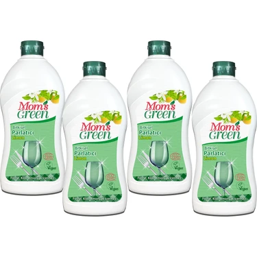 4'lü Set Mom's Green Bitkisel Limonlu Bulaşık Makinesi Parlatıcı 4 Adet x 500