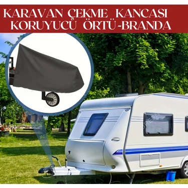 Breen Siyah Karavan Çekme Kancası Koruyucu Örtü, Karavan Birleşim Yeri - Kaplin Koruma Kılıfı, Su