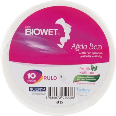 Bioweet Ağda Bezi 10 Metre Pratik Kullanım İçin Rulo Şeklinde Yırtılmaz ve