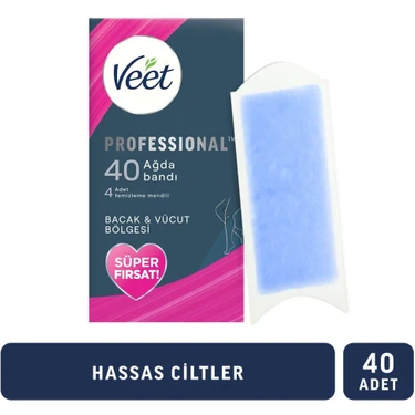 Veet Sir Ağda Bandı Bacak & Vücut Bölgesi Hassas Ciltler