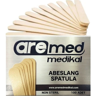 Aremed Ahşap Dil Çubuğu 100 Adet Nesteril Ağda Spatulası Pratik Kullanım