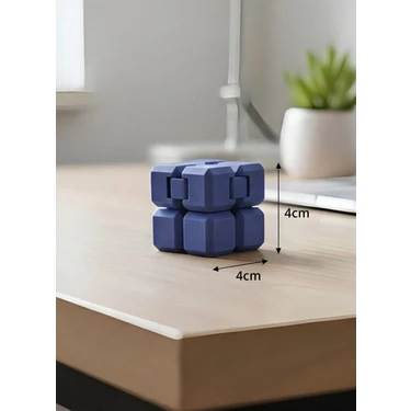 Venora Concept Mor Renkte Sonsuz Küp | Stres Küpü | Infinity Küp | 3D
