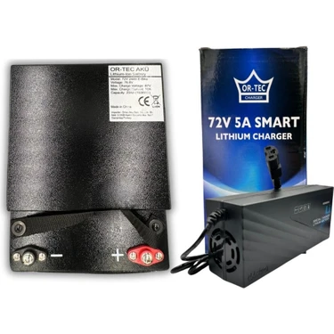 Or-Tec 72V 20AH Lityum Lifepo4 Elektrikli Motosiklet Aküsü - 72V 5A Lityum Şarj Aleti
