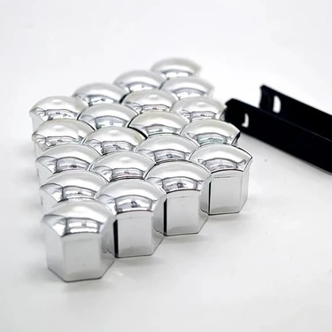 CetKing Bijon Kapagi Plastik Gri Renk Altigen 17 mm Bijon Uyumlu 20 Adet