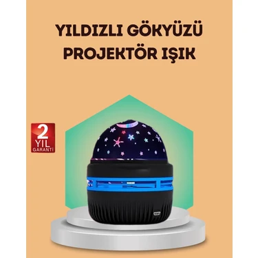 USB Galaxy Projektör Lamba – Romantik Atmosfer, Çocuk Odası, Parti Düğün