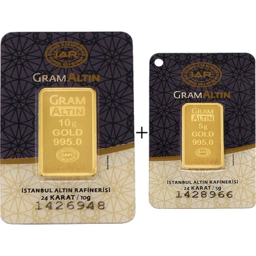 İAR 15 Gram (10+5) Külçe Altın 24