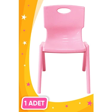 3K Store Anaokulu Kreş Çocuk Sandalyesi Pembe 1.kalite Kırılmaz Plastik 1 (Bir)