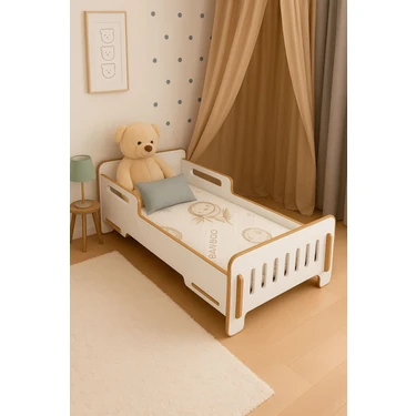 Beesstore Çocuk Yer Yatağı-Çocuk Bazası - 140X70CM - Bebek ve Çocuk Karyolası -Mdf -