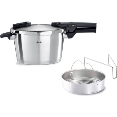 Fissler Vitaquick Premium 4,5 Litre Düdüklü Tencere + Buharda Pişirme