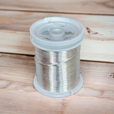 Gürbüz 0.60 mm Gümüş Renkli  ( 30 gr - 12 Metre )  Takı , Gelin , Çiçek , Filografi