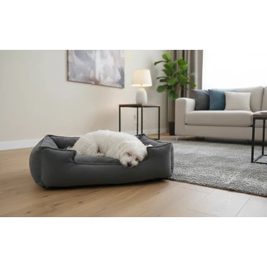 Brt Pet Kedi Yatağı, Küçük Irk Köpek Yatağı 60x45 Karışık Gri