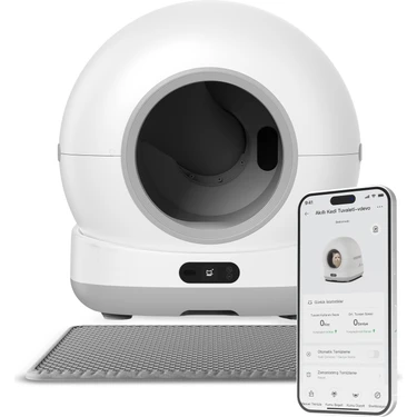 Xenon Smart Akıllı Otomatik Kameralı Kedi Tuvaleti Uv Sterilizasyonlu 72L Hacim 7L Kapasiteli Cat