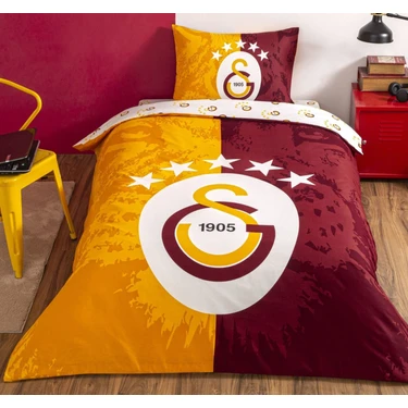 Taç Lisanslı Beş Yıldız Galatasaray Tek Kişilik Nevresim