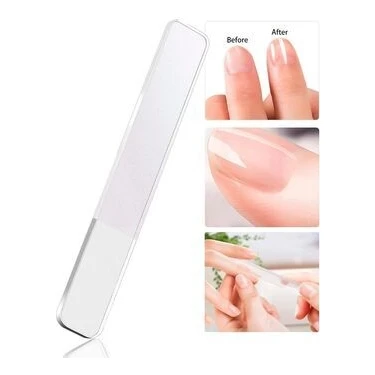 BİYUTREND Cam Tırnak Parlatıcı ve Törpü, Şeffaf Cam, Uzun Ömürlü, Ergonomik