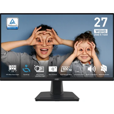 MSI 27" PRO MP275Q 2560x1440 (WQHD) 16:9 FLAT IPS 100HZ 1MS ADAPTIVE-SYNC