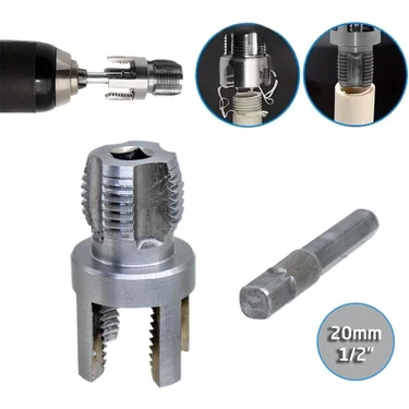 6423 Pvc Pprc Boru Iç ve Dış Diş Açma Aparatı 1/2" (20