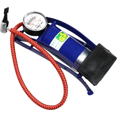 İnce Piston Araç Lastik Şişirme Pompası 1 Adet Göstergeli Metal Yapı ile Güçlü