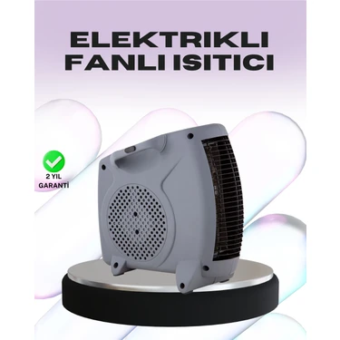 Taşınabilir Elektrikli Fanlı Isıtıcı Termik Korumalı Oda Isıtıcı Güvenli Kullanım İçin