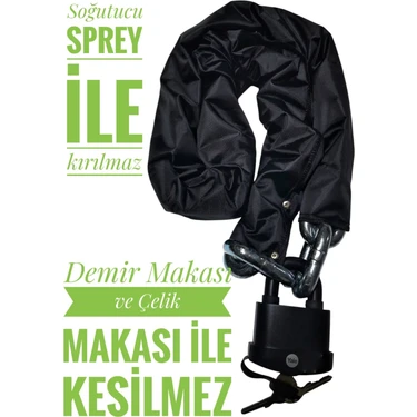 Vi Caro GRADE80 (G80) 10 mm Kalınlık 2 Metre Kesilmez  Motorsiklet Zincir Kilit Motor