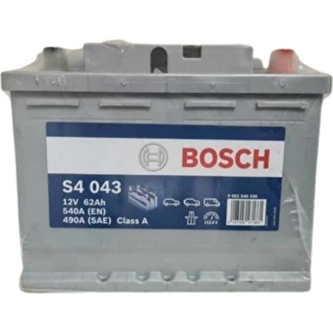 12V 62 Ah S4 62 Ah (Düz) Akü 60 Amper Akü 60-62