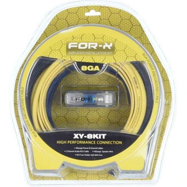 EC Shop For-X 8 Ga Profesyonel Seri Kaliteli Oto Amfi Kablo Seti Xy-8kıt
