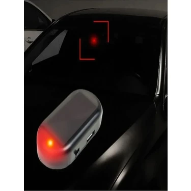 MAİN SHOP 1 Adet Kırmızı Renk Güneş Enerjili LED Güvenlik Işıkları, Caydırıcı Hırsızlık Alarm Ledi