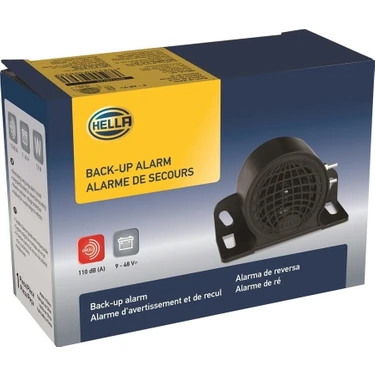 Hella Geri Vites Alarmı 12-48 Volt Siyah Renk Yüksek Ses Gücü ve Dayanıklı