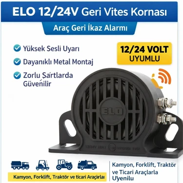 Elo Geri Vites Kornası 12/24 Volt 110DB Ece R10
