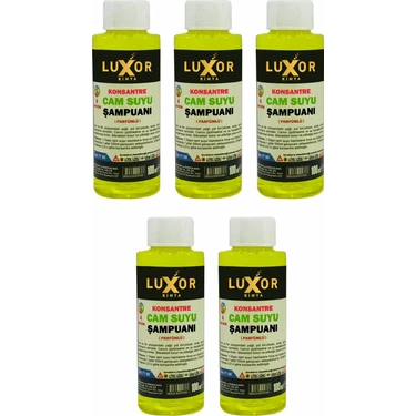 Luxor Kimya Konsantre Oto Cam Suyu Şampuanı 100 ml x 5