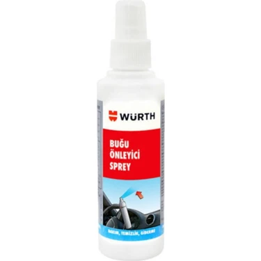 Würth 150 ml Buğu Önleyici Sprey Transparan Renkli Araç Camları İçin Etkili