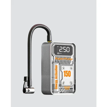 Aesco Taşınabilir Kablosuz Hava Pompası – 150 Psı Güçlü Basınç ve 6000MAH Şarjlı -