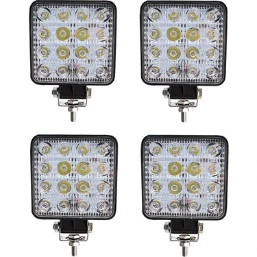Forza Off Road Beyaz Işık Sis Farı Lambası 16 LED Kare 12-24 V 4
