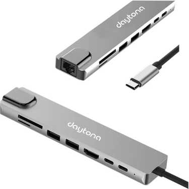 Daytona CF10 Macbook Uyumlu Type-C™ To 4K HDMI Tv Projeksiyon Ultra Hd 1080P 2* Type-C 2* USB 3.0