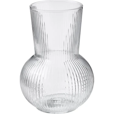 IKEA Padrag 17 cm Şeffaf Cam Vazo - Modern Tasarım, Tekli Dekoratif Masa