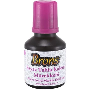 Brons Beyaz Tahta Kalemi Mürekkebi 30 cc Pembe 1 Adet Uzun Ömürlü ve Canlı