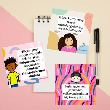 Fatofotofan Ders Çalışmak Için Motivasyon Kartları Çocuklara Özel