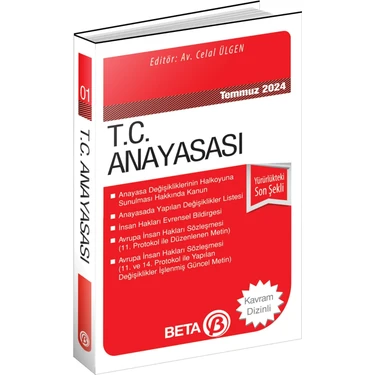 T.C. Anayasası Temmuz 2024 (Cep