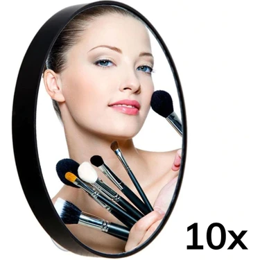 10X Büyüteçli Vantuzlu Pratik Kullanışlı Makyaj Lens Traş Aynası ile Detaylı