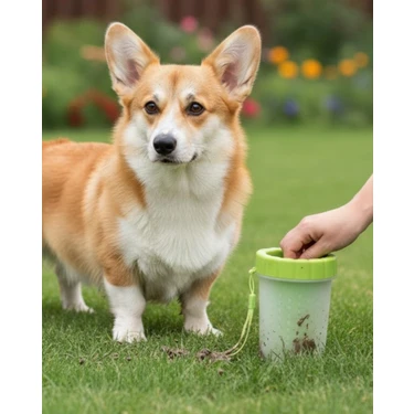 Marsilyan Silikon Kıllı Köpek Pati Temizleme Kabı Orta Büyük Irklar Için