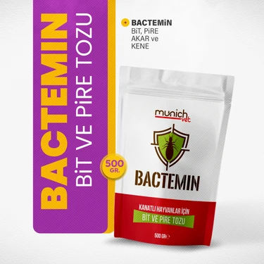 Munich Vet Bactemin Kanatlı Hayvanlar İçin Bit ve Pire Tozu 500 gr Doğal Kullanım