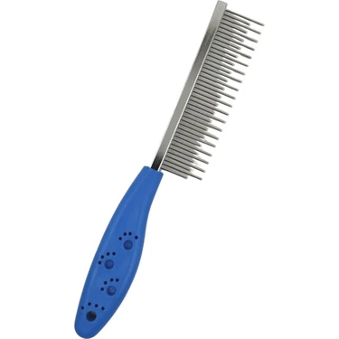 Buffer Tek Taraflı Metal Dişli Kedi Köpek Tüy Açıcı Tarağı Ergonomik Kauçuk Saplı 19x3