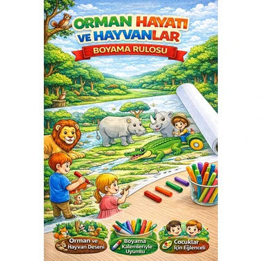 Haydi Dekor 🏞️ “Orman Hayvanlarını Boyuyorum – 5 Metrelik Dev Orman Hayatı Boyama Rulosu |