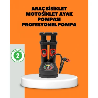 Marsilyan Ayaklı Bisiklet Pompası Basınç Göstergeli Çok