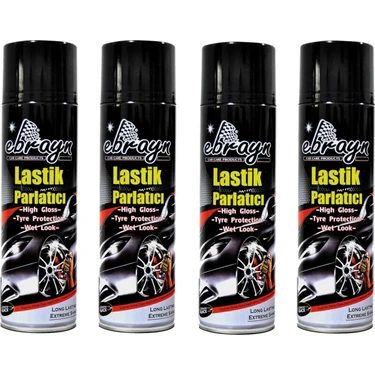 Ebrayn Premium Lastik Parlatıcı Aerosol Sprey 4 Adet 500 ml Kaliteli